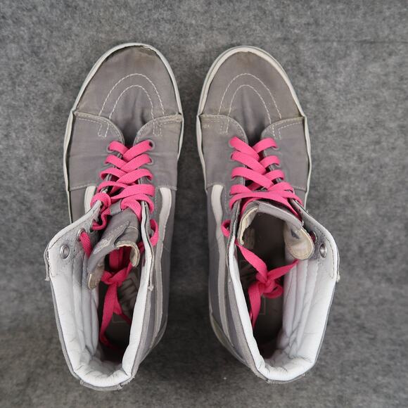 Vans Shoes Womens 9.5 Sk8 Hi Sneakers Casual High Top Trainer Skateboarding Grey - Picture 7 of 11